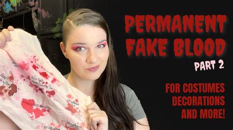 how to apply fake blood on clothing|how to put blood on clothes.